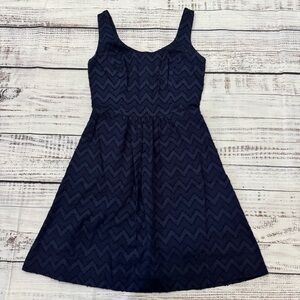Vineyard vines herringbone navy blue dress size 00